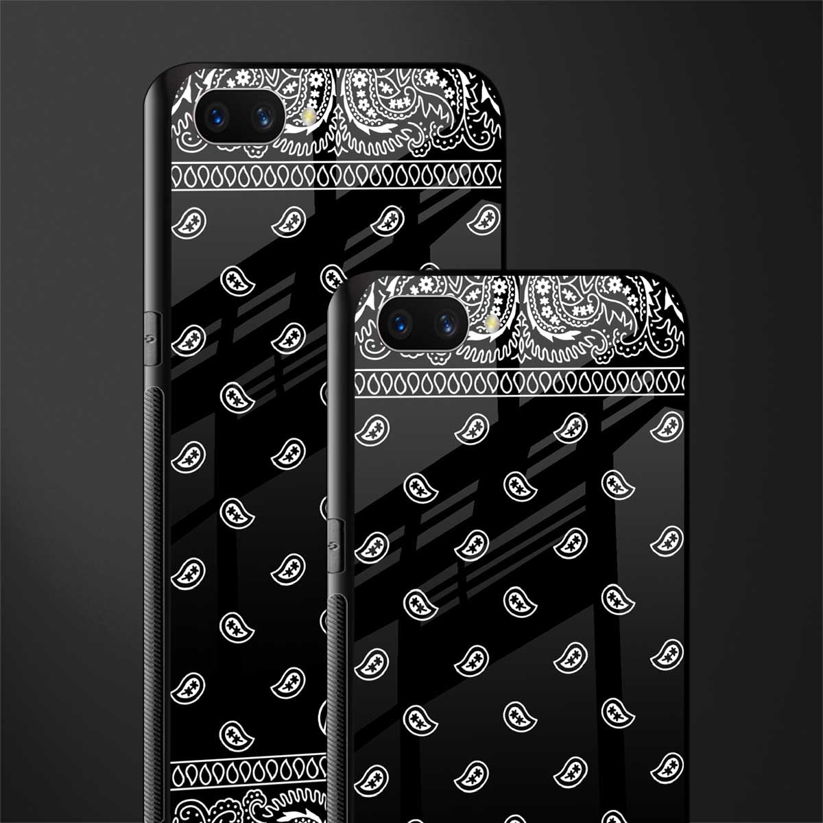 paisley black glass case for realme c1 image-2