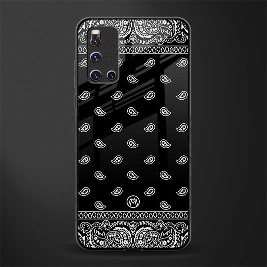 paisley black glass case for vivo v19 image