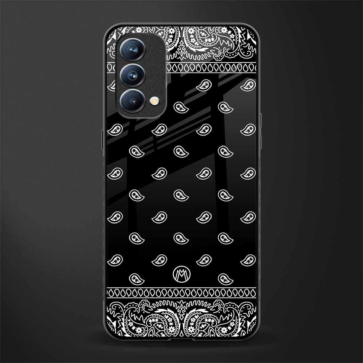 paisley black glass case for oppo f19s image