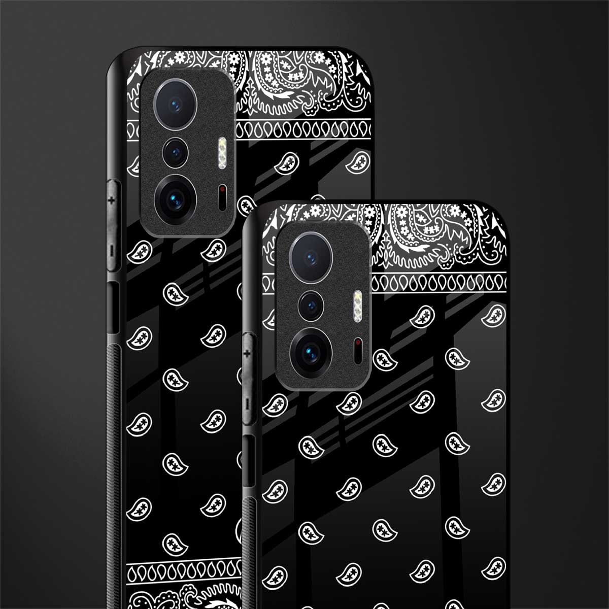 paisley black glass case for mi 11t pro 5g image-2