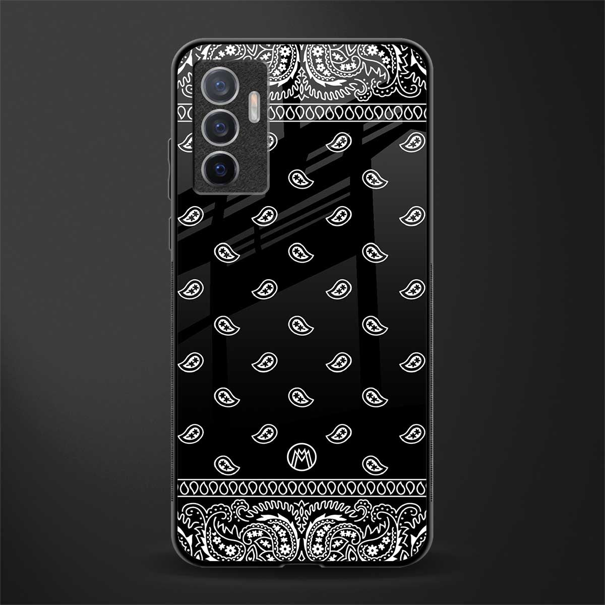 paisley black glass case for vivo v23e image
