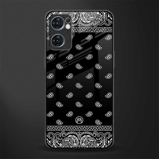 paisley black glass case for oppo reno7 5g image