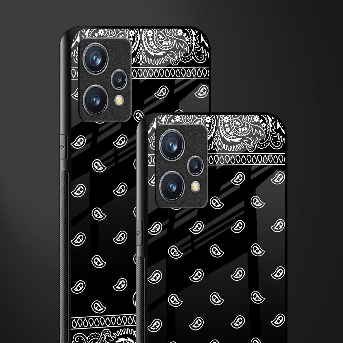 paisley black glass case for realme 9 4g image-2