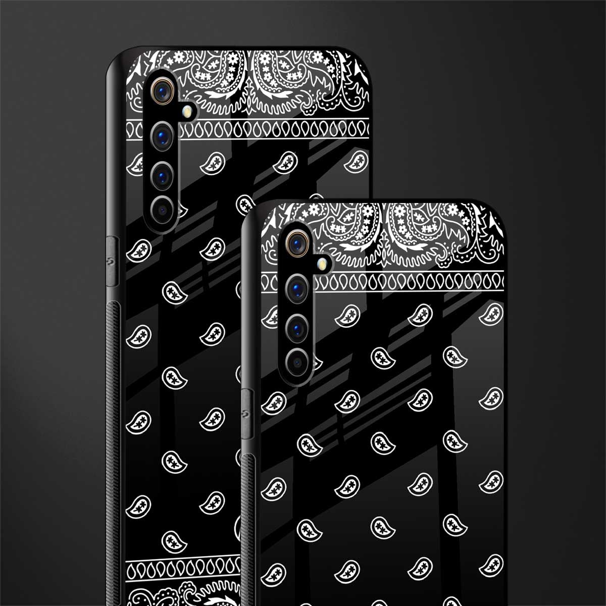 paisley black glass case for realme x50 pro image-2