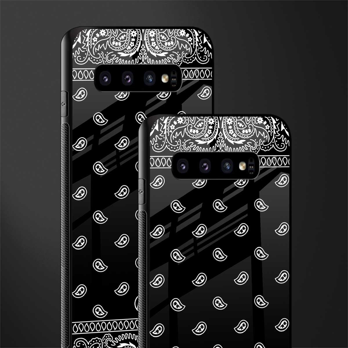 paisley black glass case for samsung galaxy s10 plus image-2