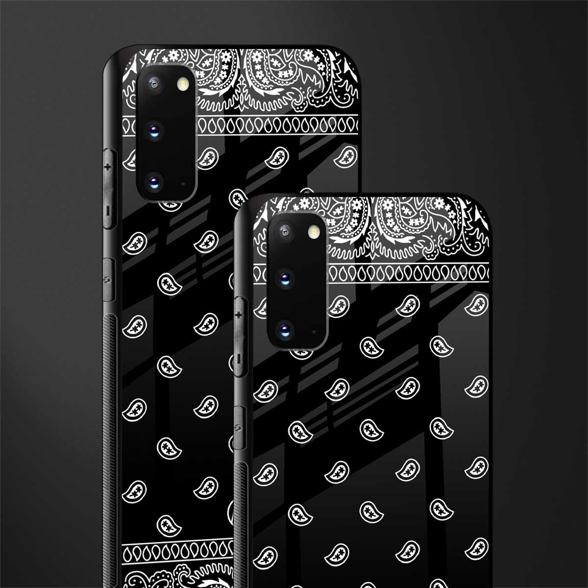 paisley black glass case for samsung galaxy s20 image-2