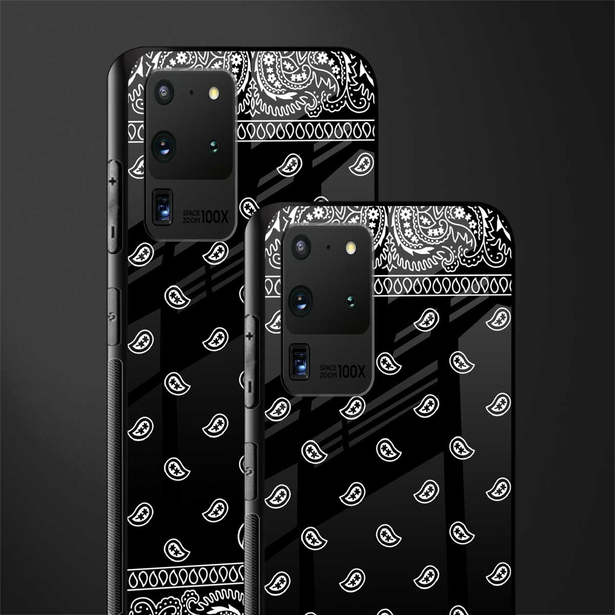 paisley black glass case for samsung galaxy s20 ultra image-2