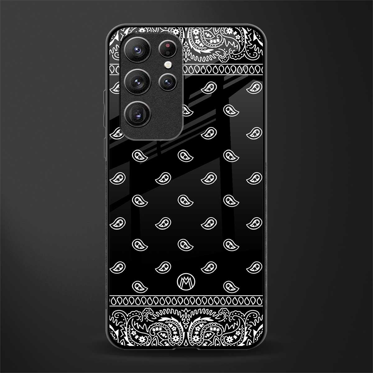 paisley black glass case for samsung galaxy s21 ultra image