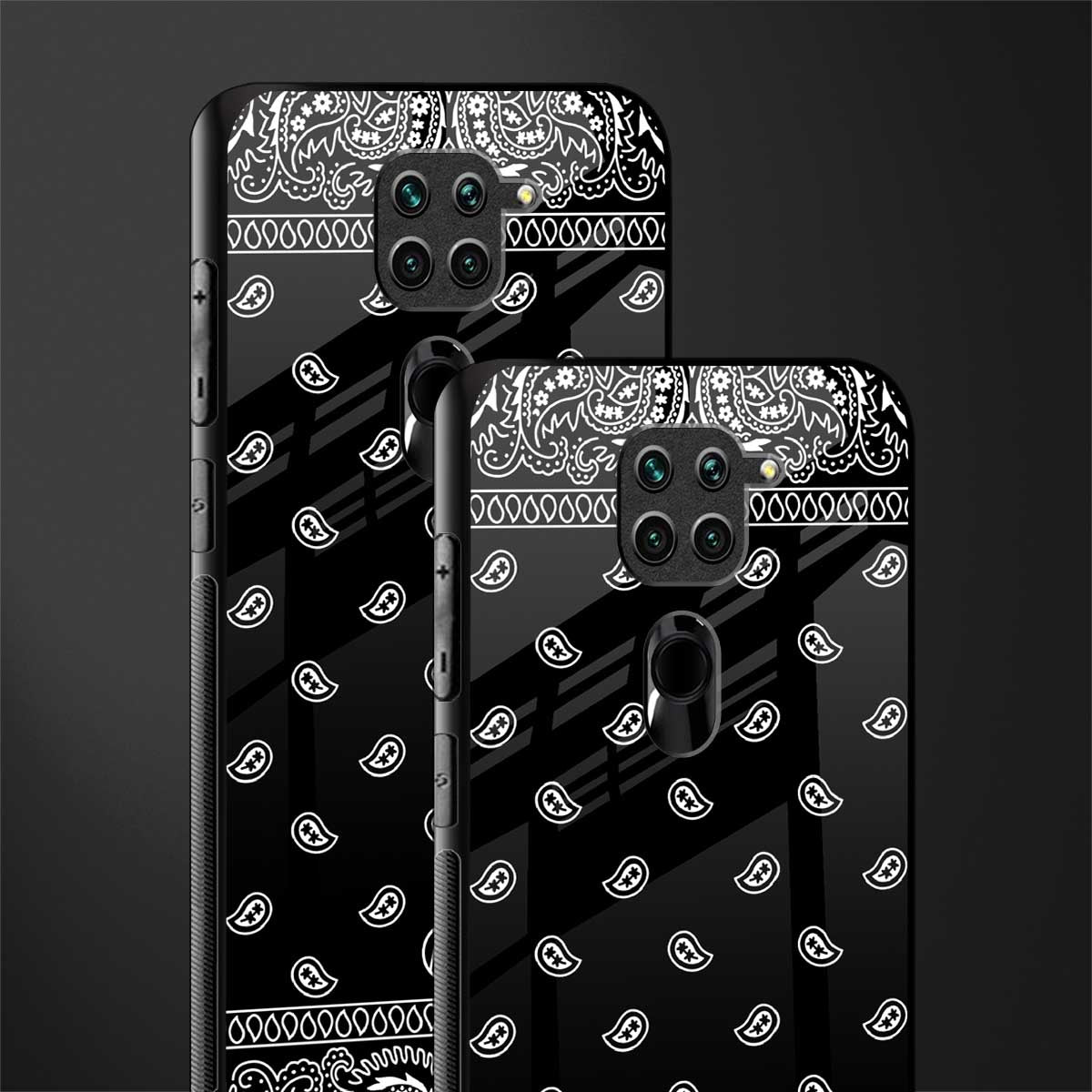 paisley black glass case for redmi note 9 image-2
