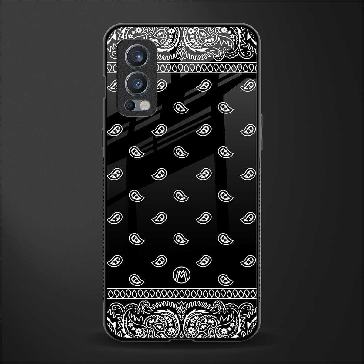 paisley black glass case for oneplus nord 2 5g image