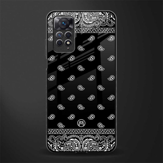 paisley black glass case for redmi note 11 image