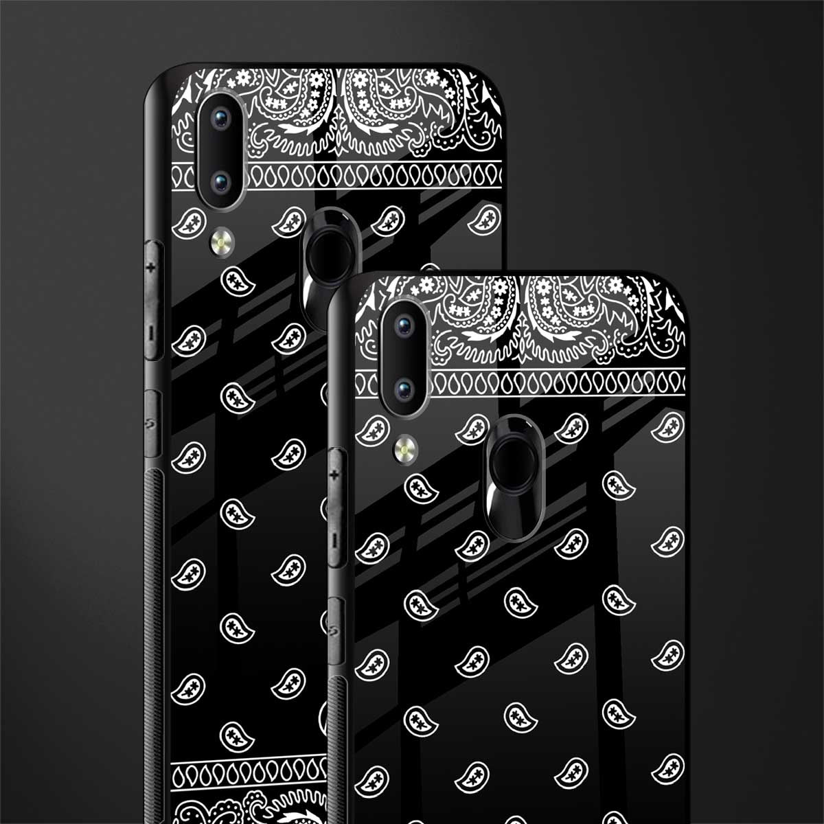 paisley black glass case for vivo y91 image-2