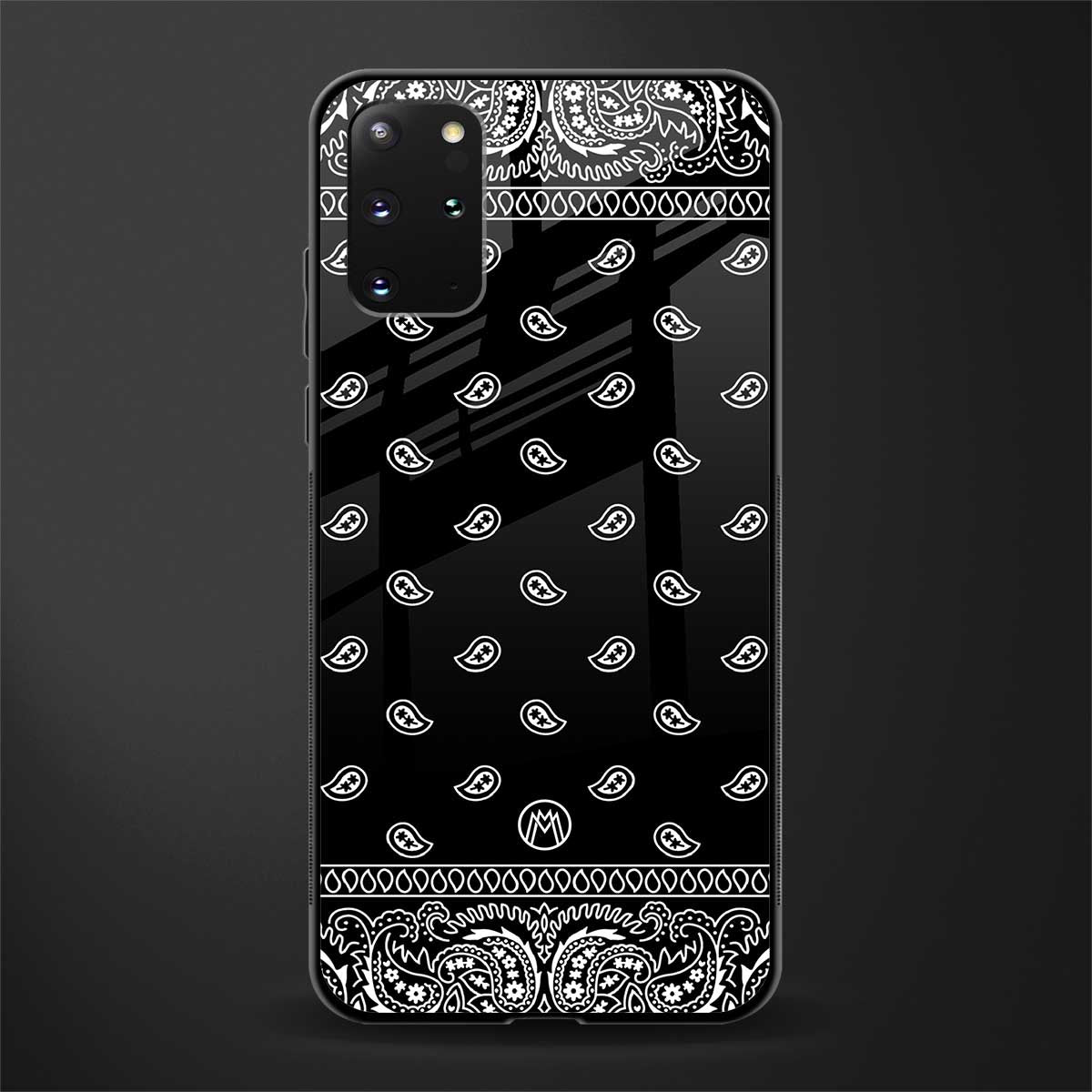 paisley black glass case for samsung galaxy s20 plus image