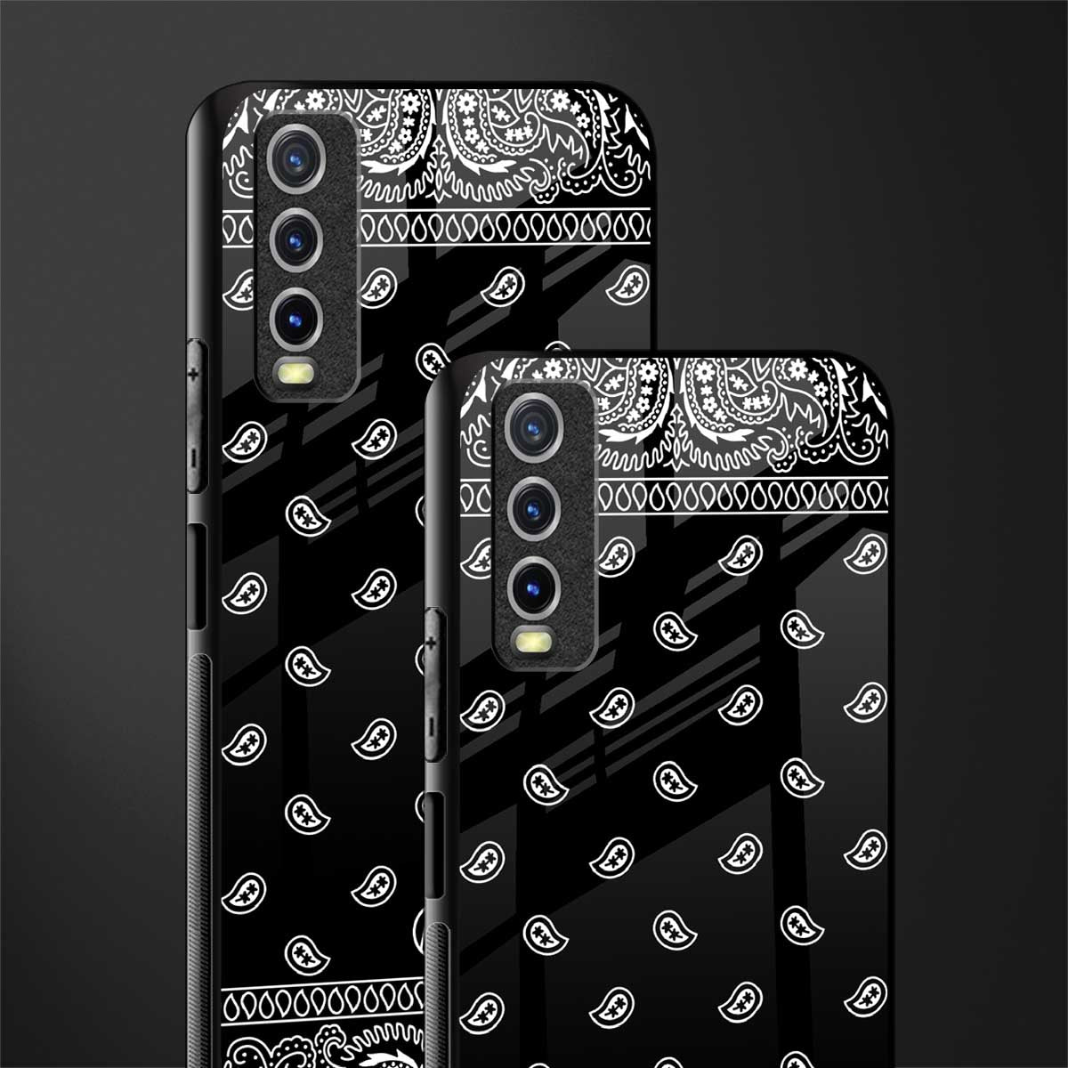 paisley black glass case for vivo y20 image-2