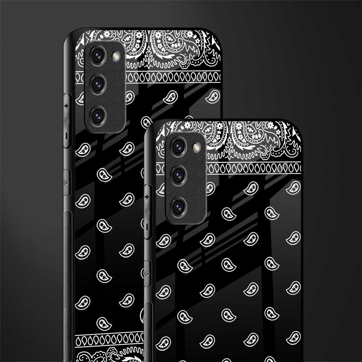 paisley black glass case for samsung galaxy s20 fe image-2