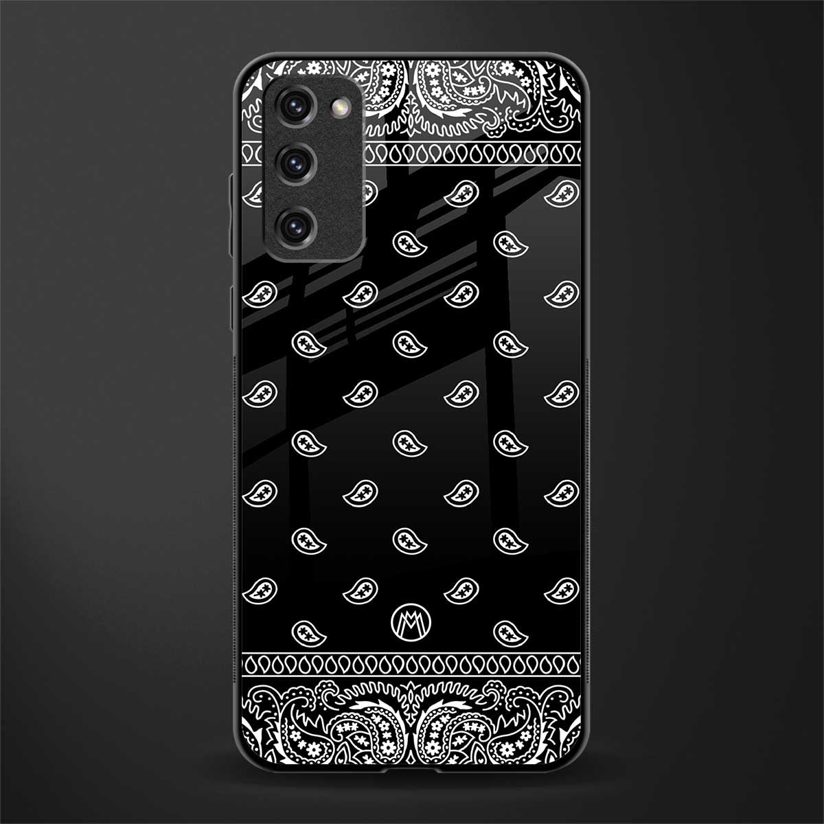 paisley black glass case for samsung galaxy s20 fe image