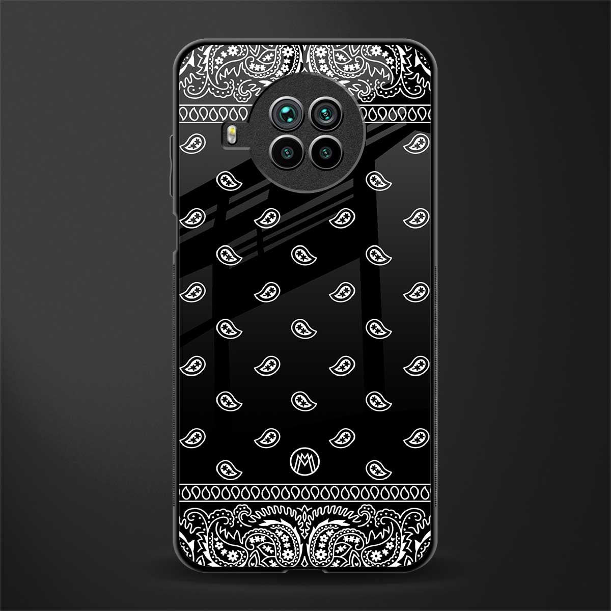 paisley black glass case for mi 10i image