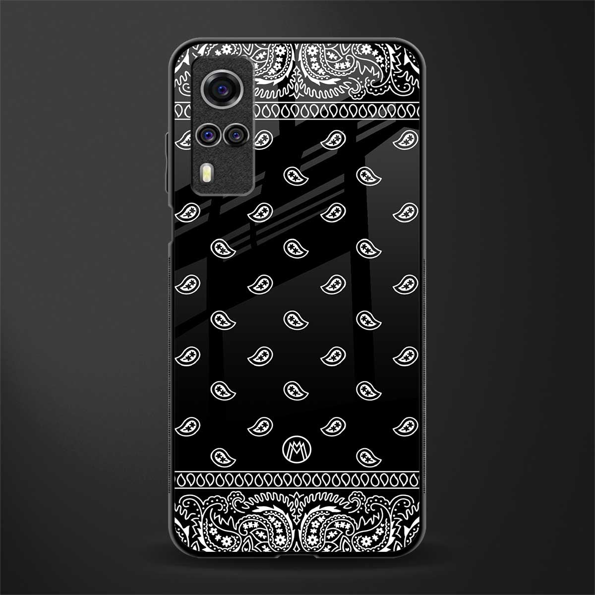 paisley black glass case for vivo y51 image