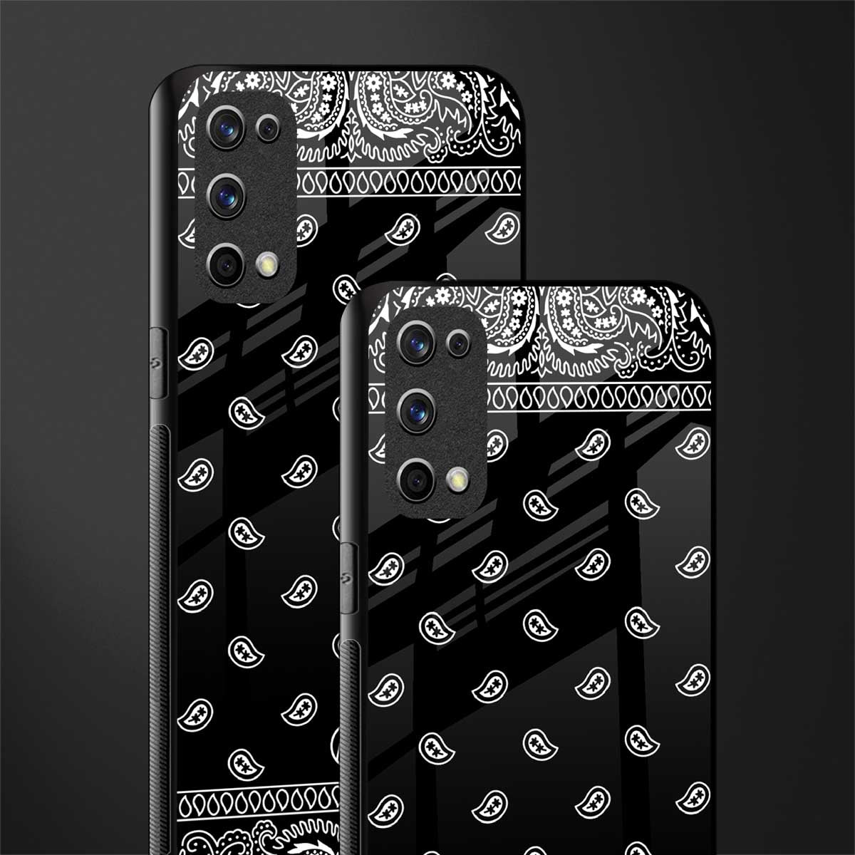 paisley black glass case for realme x7 pro image-2
