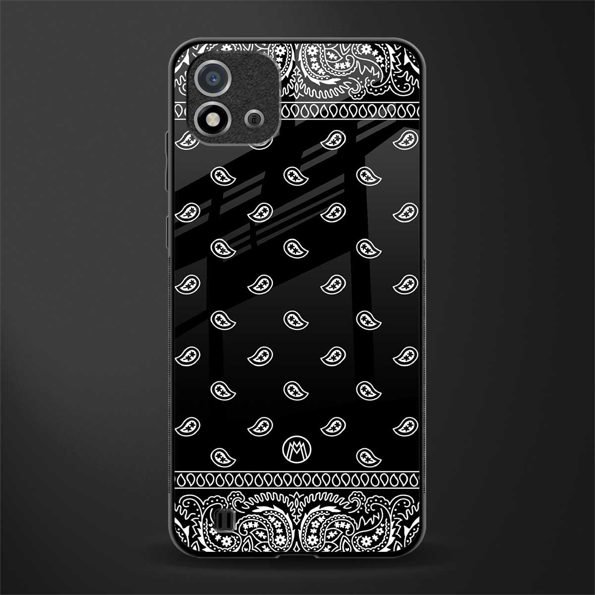 paisley black glass case for realme c20 image