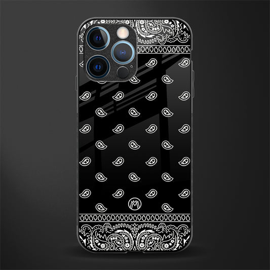 paisley black glass case for iphone 12 pro image