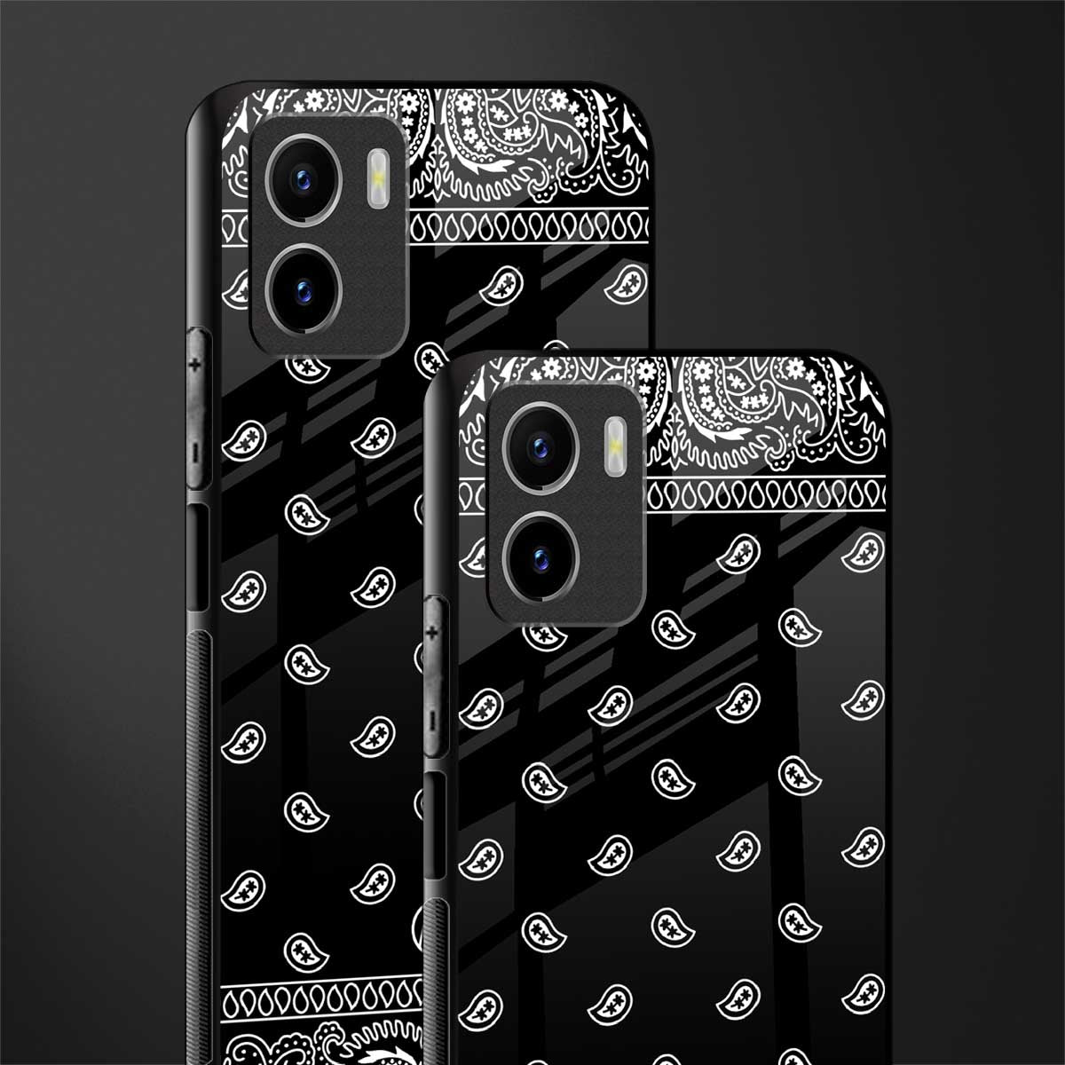 paisley black glass case for vivo y15s image-2