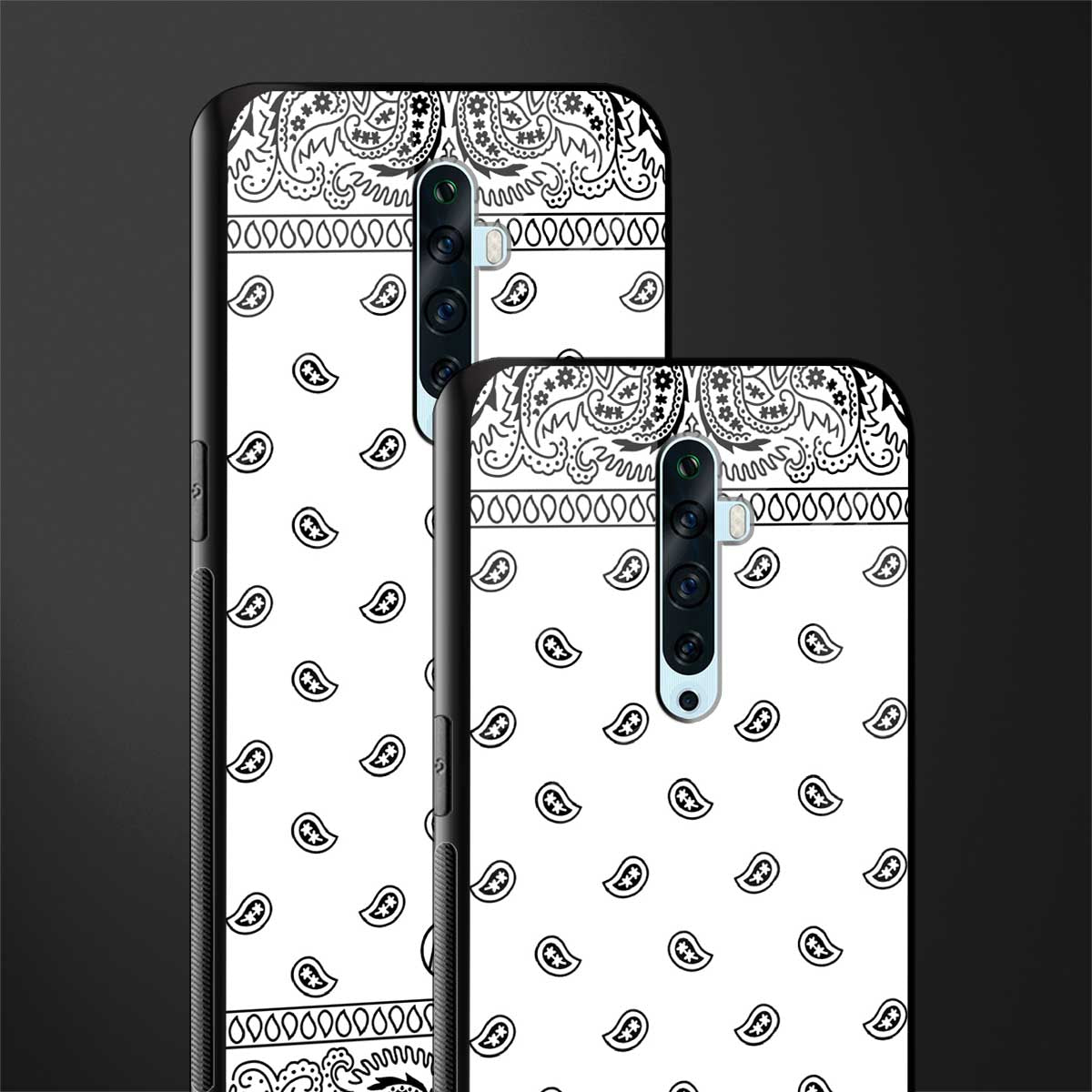 paisley white glass case for oppo reno 2f image-2