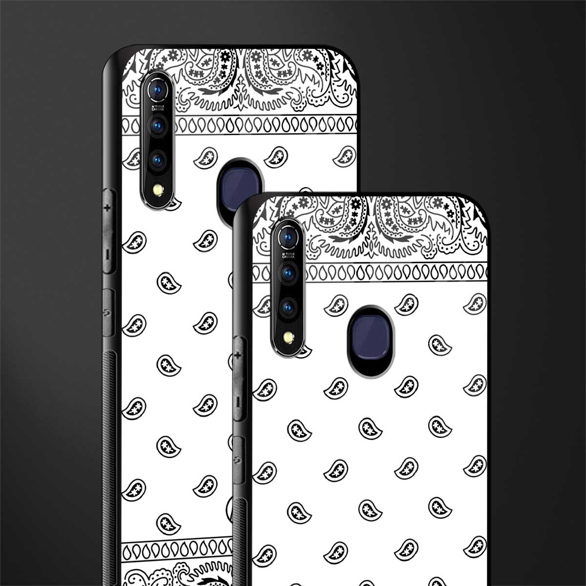 paisley white glass case for vivo z1 pro image-2