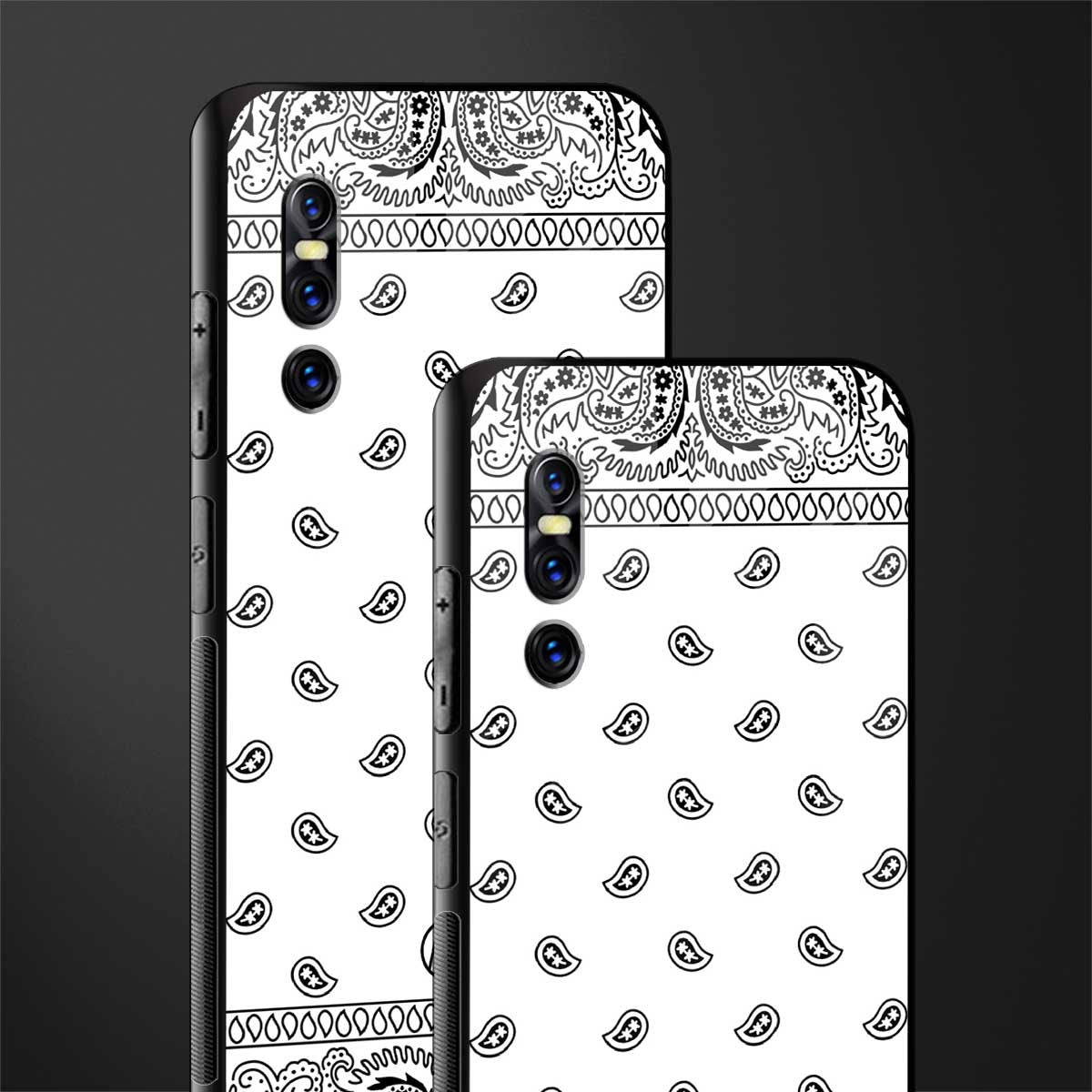 paisley white glass case for vivo v15 pro image-2