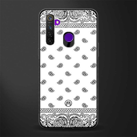 paisley white glass case for realme 5 image