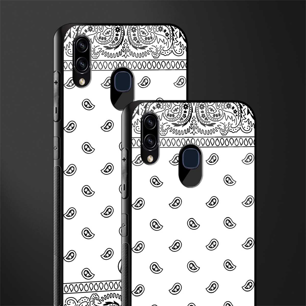 paisley white glass case for samsung galaxy a20 image-2