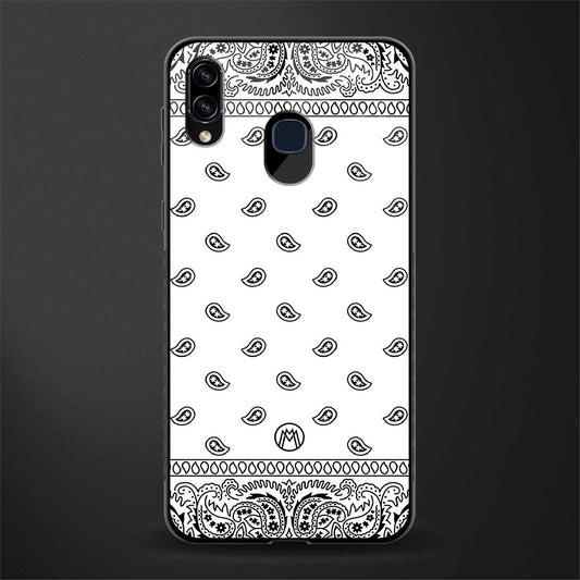 paisley white glass case for samsung galaxy a20 image