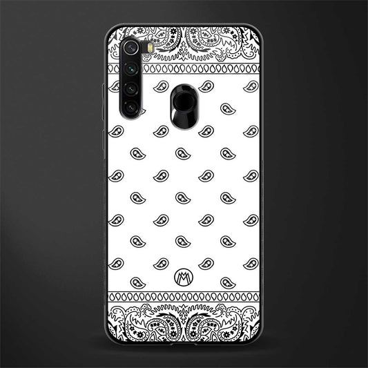 paisley white glass case for redmi note 8 image