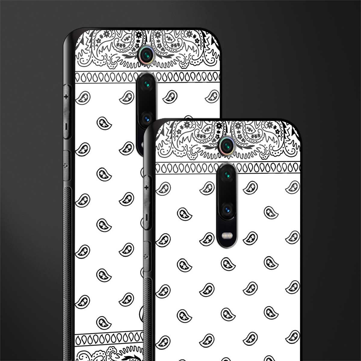 paisley white glass case for redmi k20 image-2