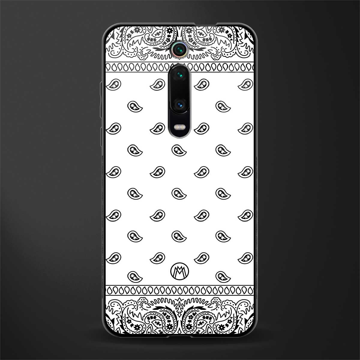 paisley white glass case for redmi k20 image