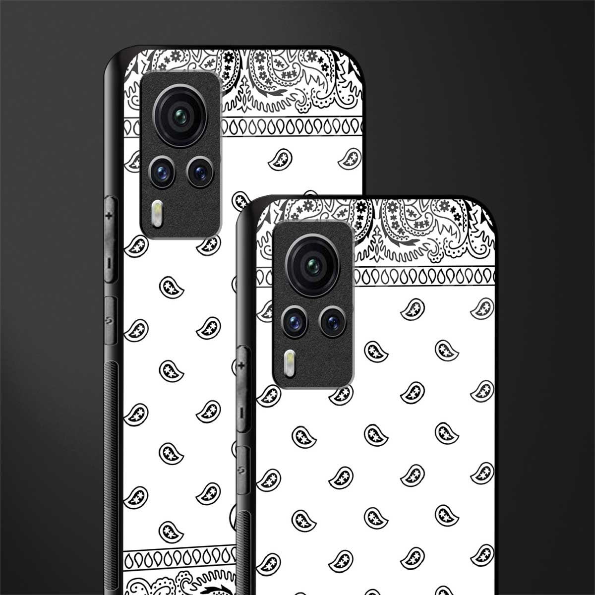 paisley white glass case for vivo x60 pro image-2