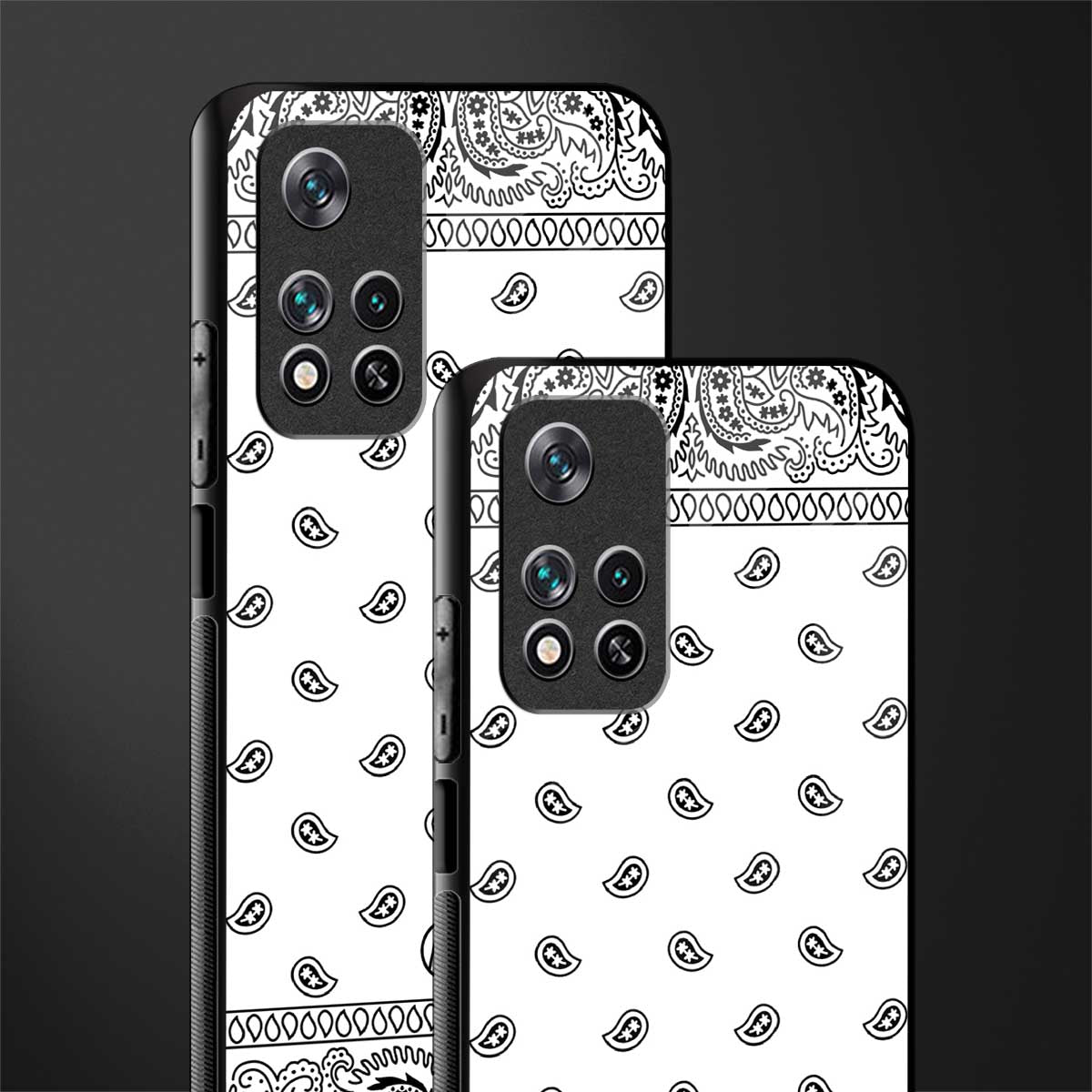 paisley white glass case for poco m4 pro 5g image-2