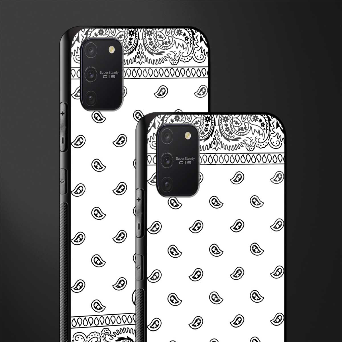 paisley white glass case for samsung galaxy a91 image-2