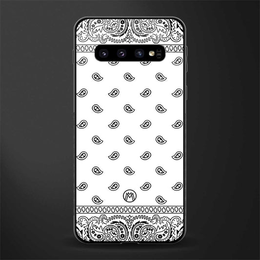 paisley white glass case for samsung galaxy s10 plus image