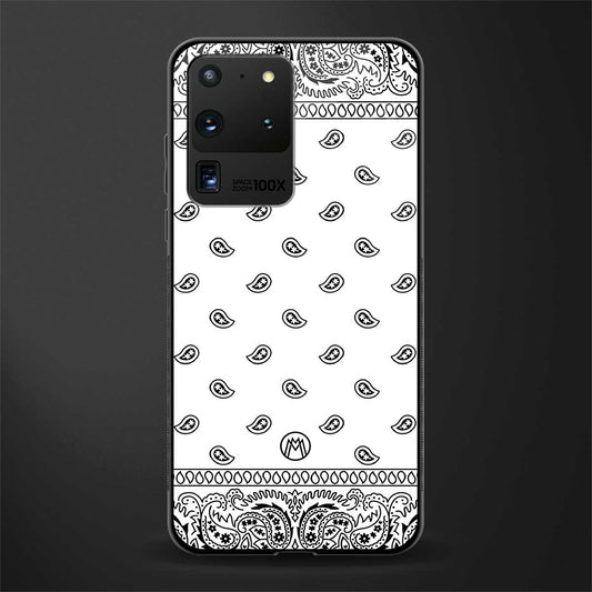 paisley white glass case for samsung galaxy s20 ultra image
