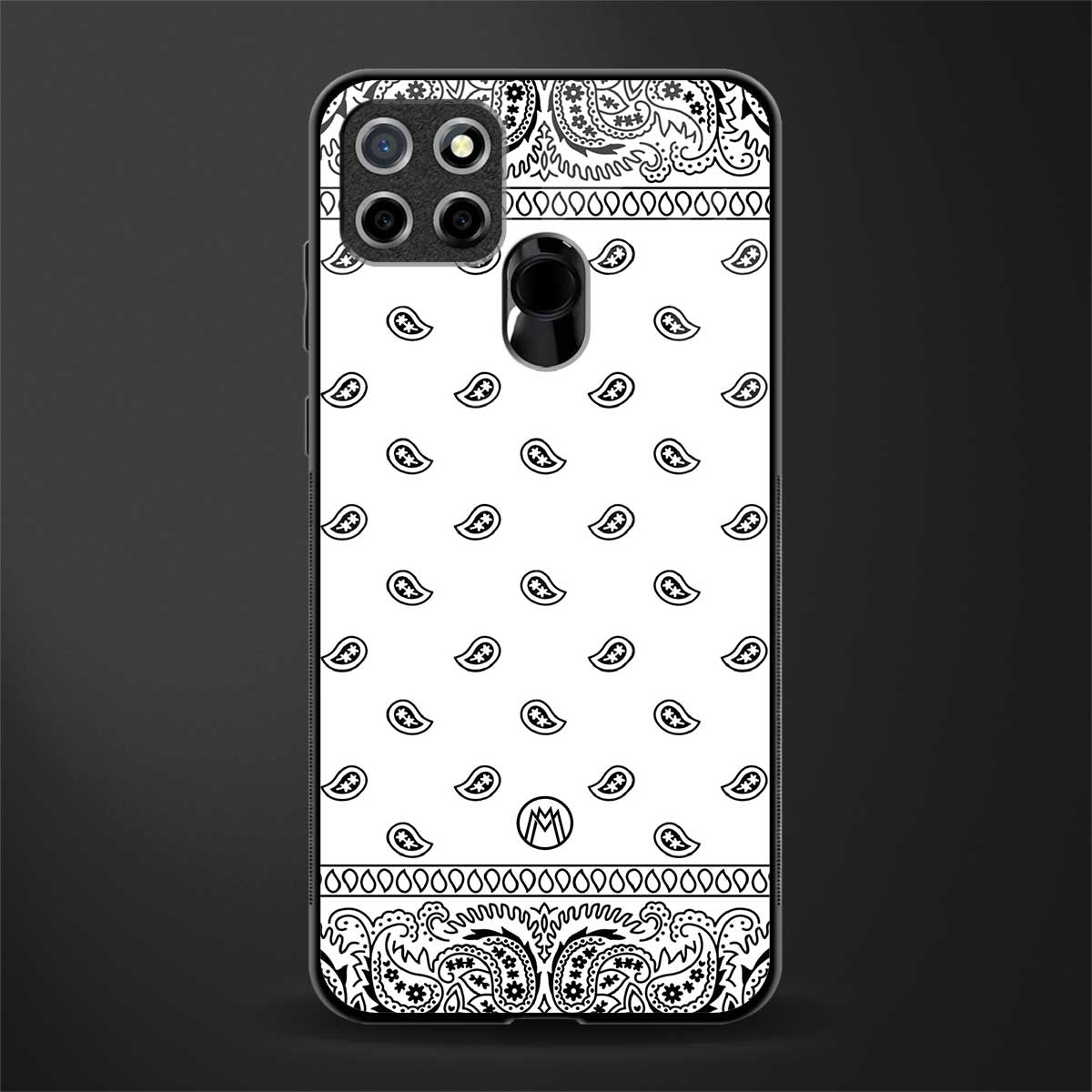 paisley white glass case for realme narzo 20 image