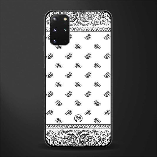 paisley white glass case for samsung galaxy s20 plus image