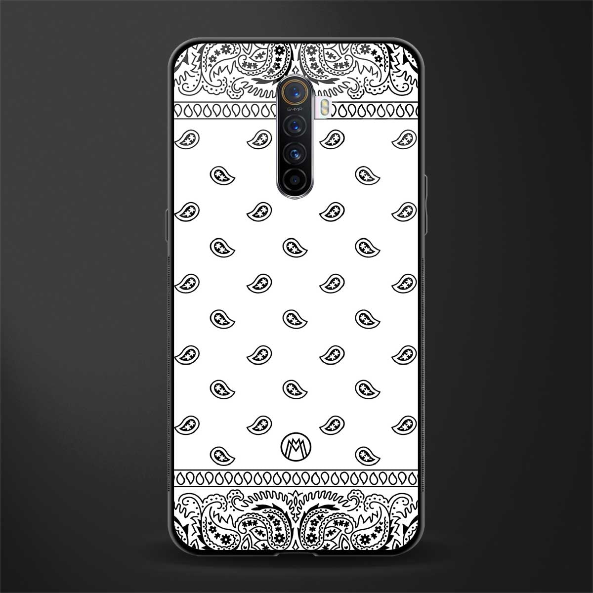paisley white glass case for realme x2 pro image