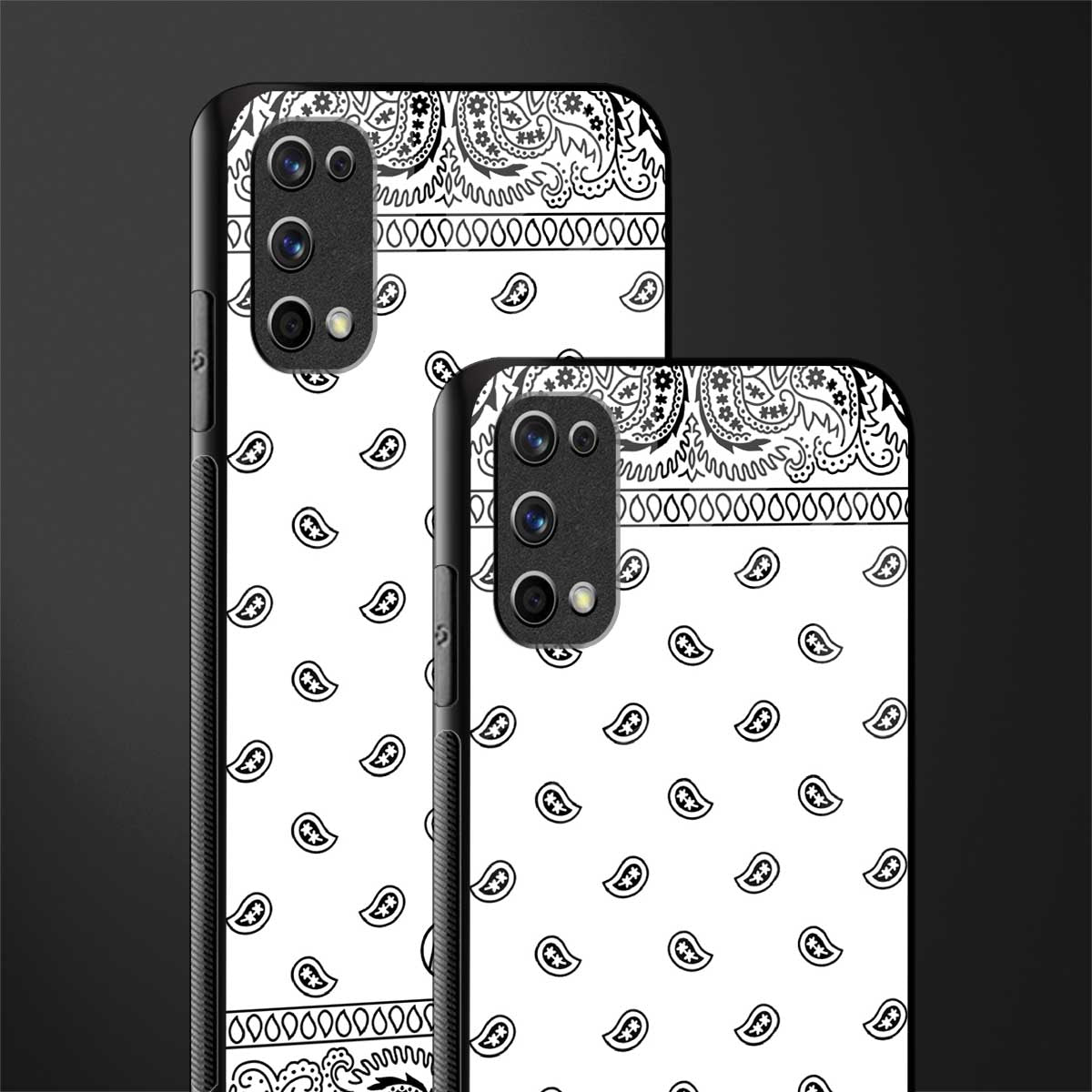 paisley white glass case for realme 7 pro image-2