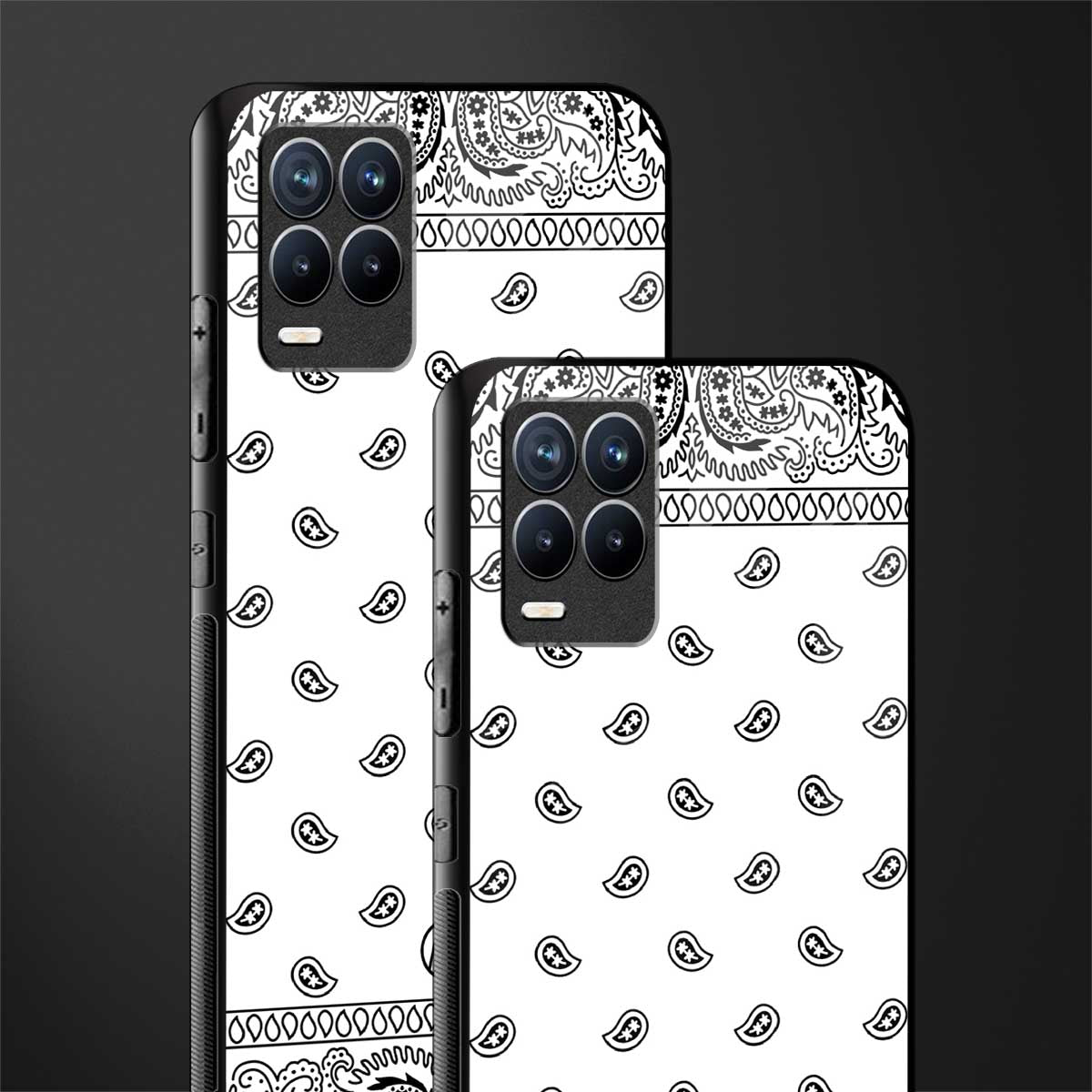 paisley white glass case for realme 8 4g image-2
