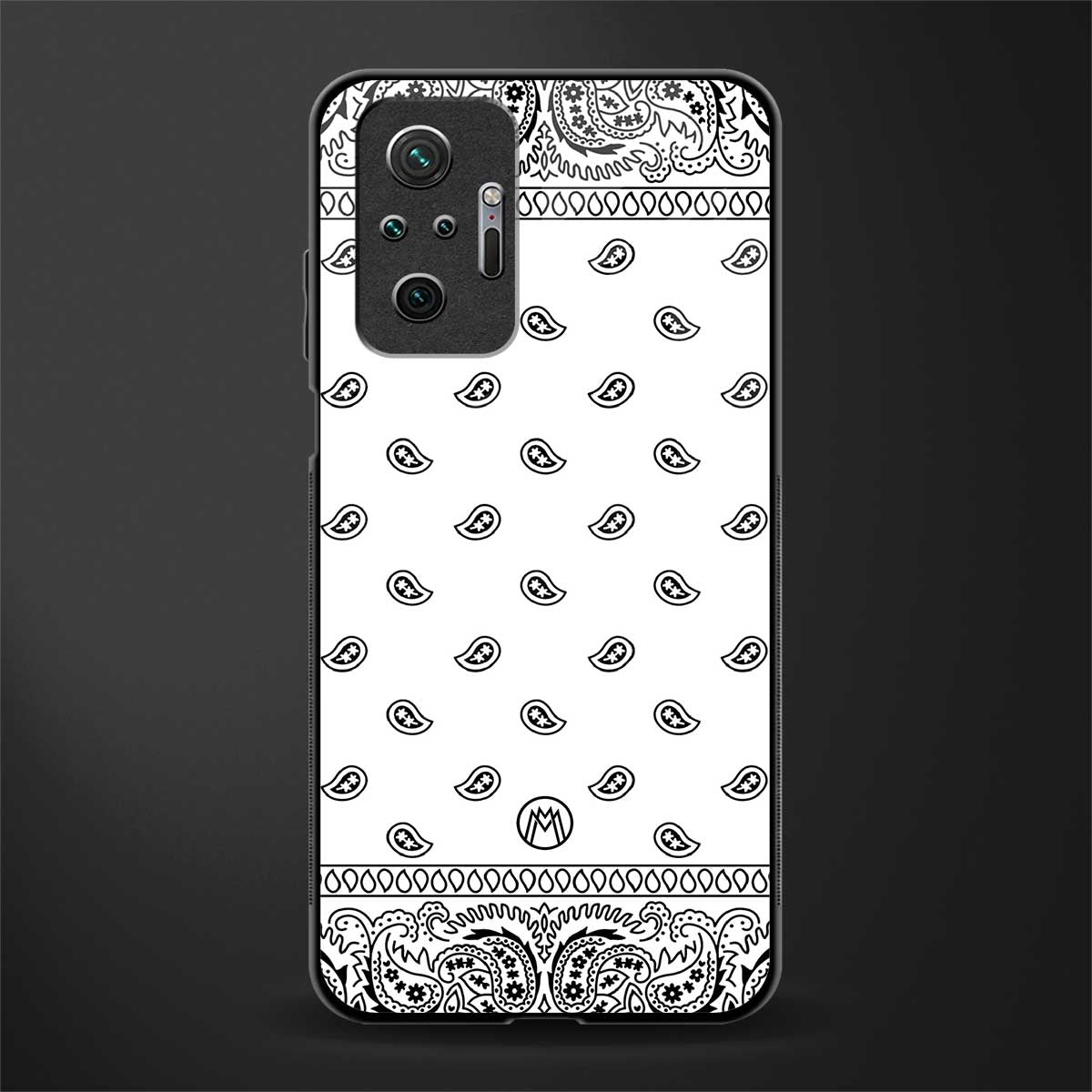 paisley white glass case for redmi note 10 pro max image