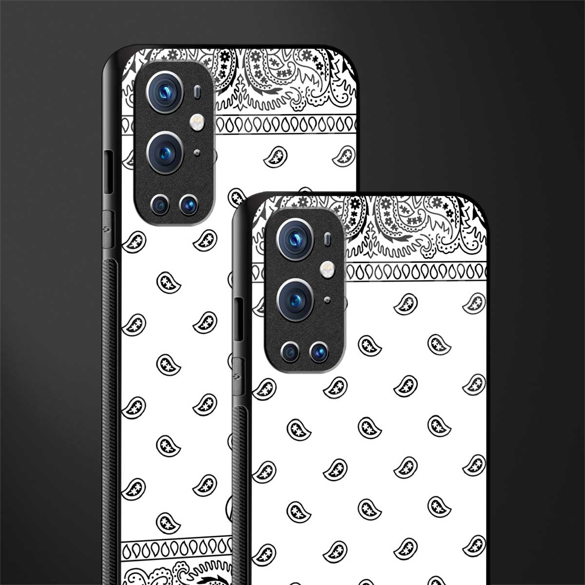 paisley white glass case for oneplus 9 pro image-2