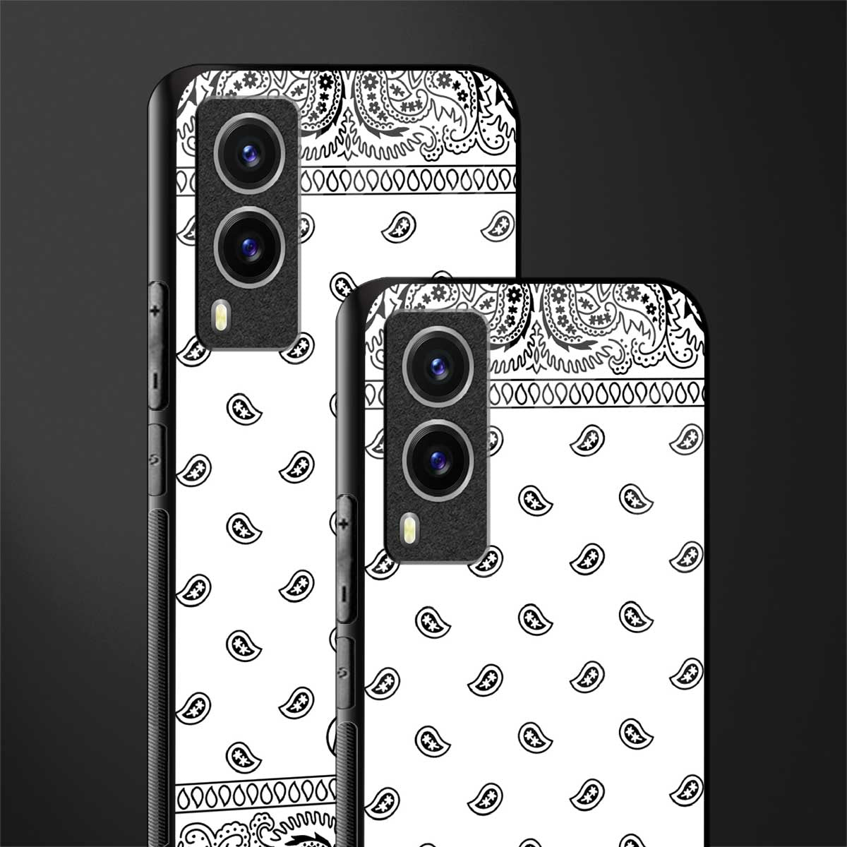 paisley white glass case for vivo v21e 5g image-2