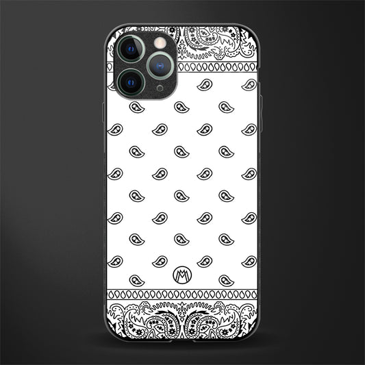 paisley white glass case for iphone 11 pro image