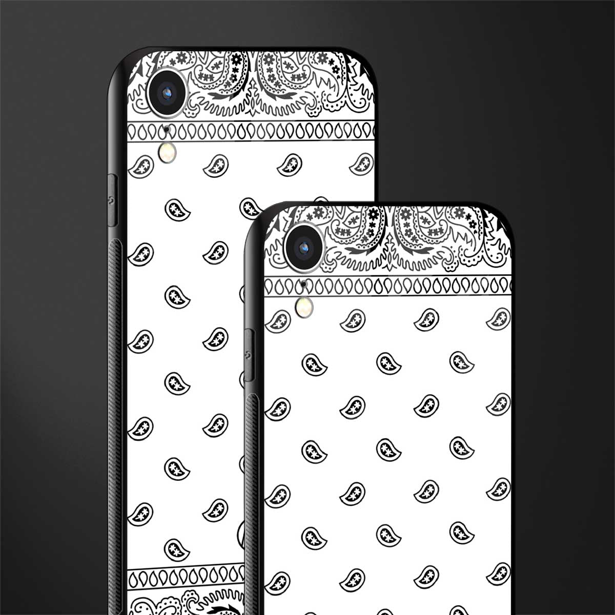 paisley white glass case for iphone xr image-2